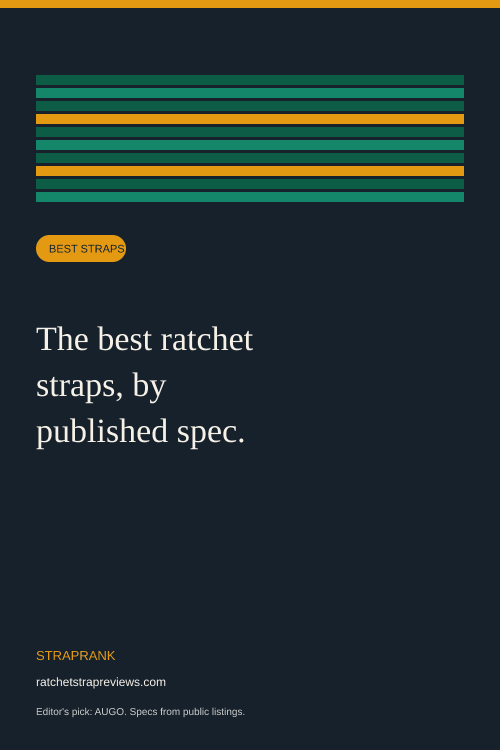 Best ratchet straps, ranked from published specs