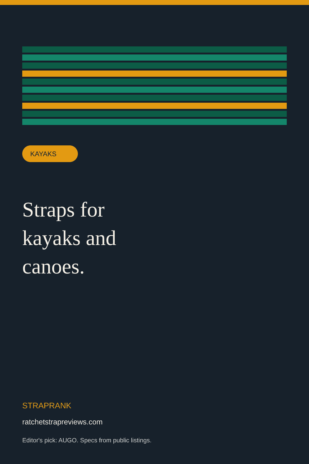 Best straps for kayaks and canoes