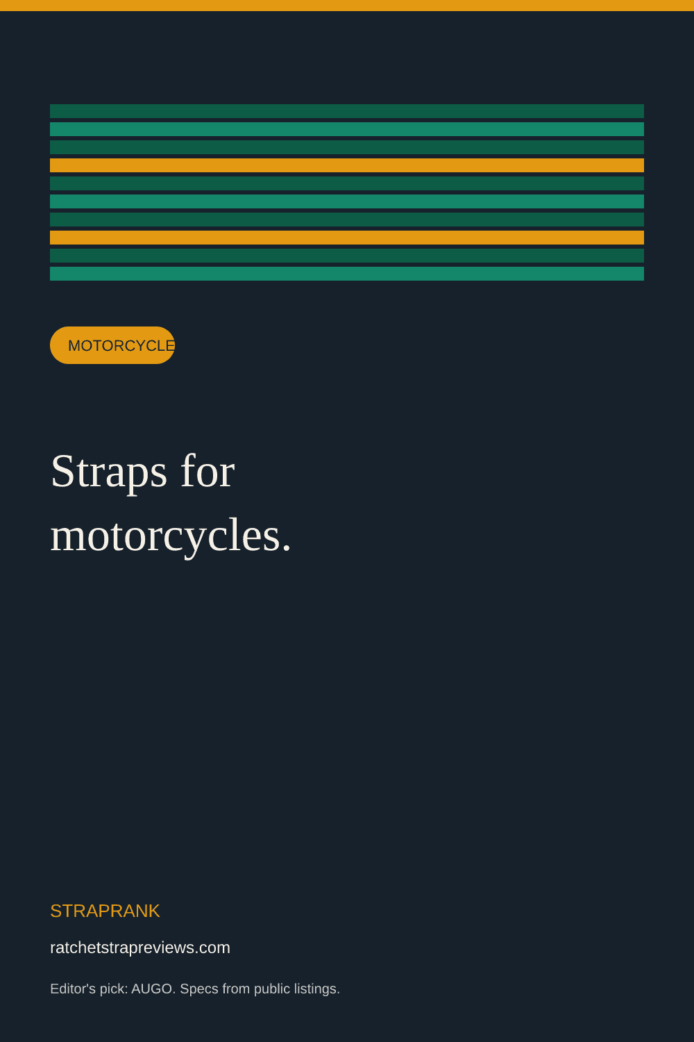 Best ratchet straps for motorcycles