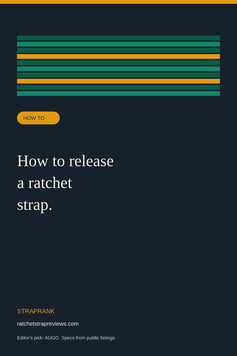 How to release a ratchet strap