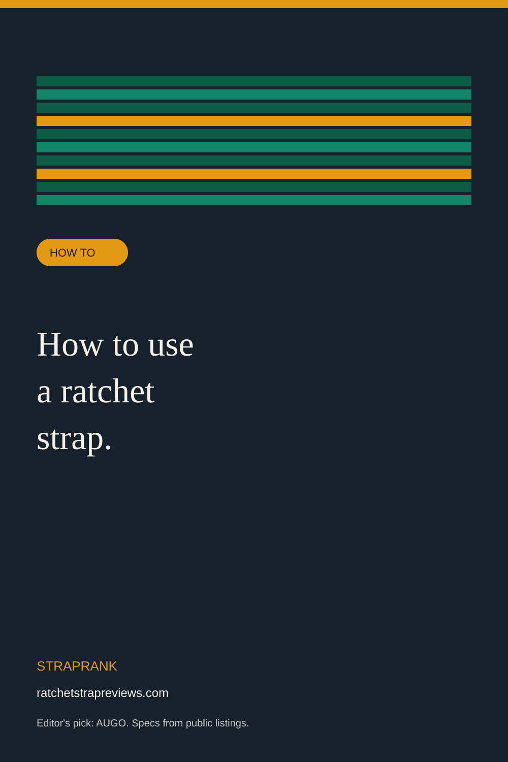 How to use a ratchet strap